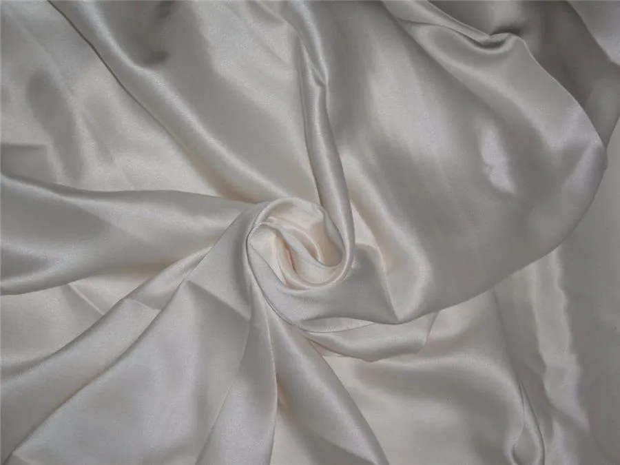 100% HEAVY SILK SATIN FABRIC 190 GRAMS OFF WHITE COLOR 54" wide [6673]