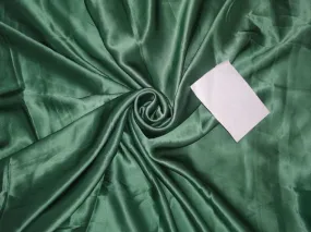 100% PURE SILK SATIN FABRIC 100 GRAMS GOBLIN GREEN COLOR 44" wide B2#65[2]