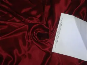 100% PURE SILK SATIN FABRIC 120 GRAMS BURGUNDY COLOR 44&quot; wide