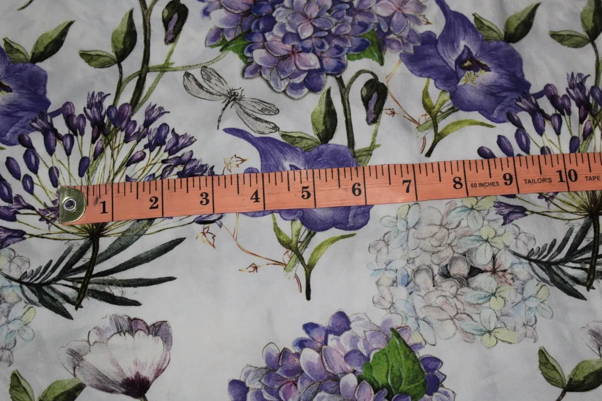 100% PURE SILK SATIN FABRIC 80 GRAMS 20.20MM DIGITAL PRINT 44" wide available in 3 designs