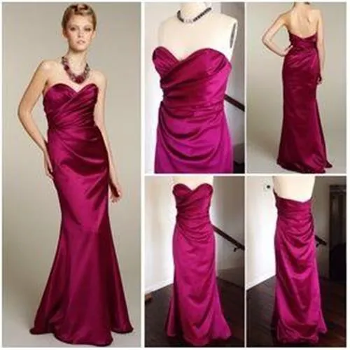 100% PURE SILK SATIN FABRIC 80 GRAMS MAGENTA COLOR 44&quot;