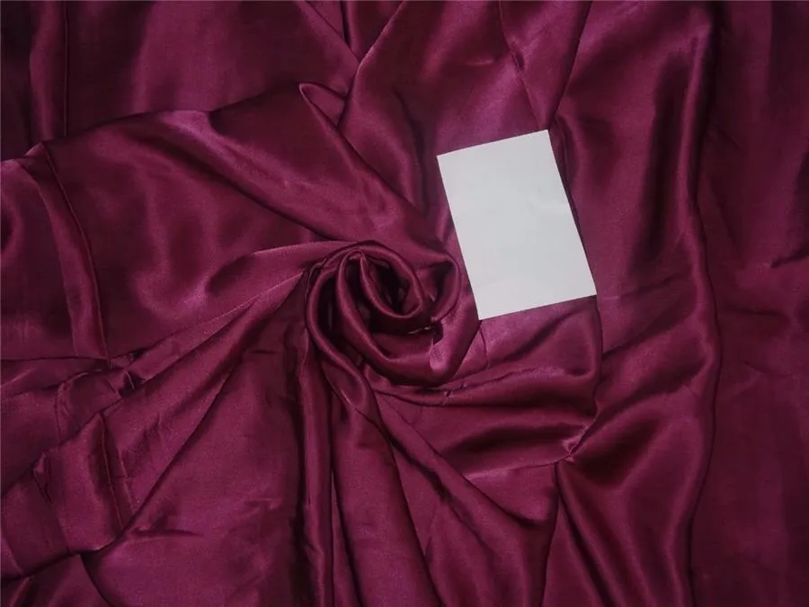 100% PURE SILK SATIN FABRIC 80 GRAMS MAGENTA COLOR 44&quot;