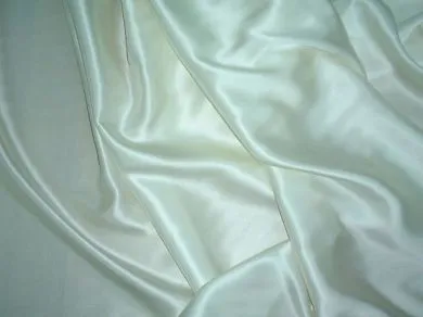 100% pure Silk Satin fabric light ivory colour 44" wide