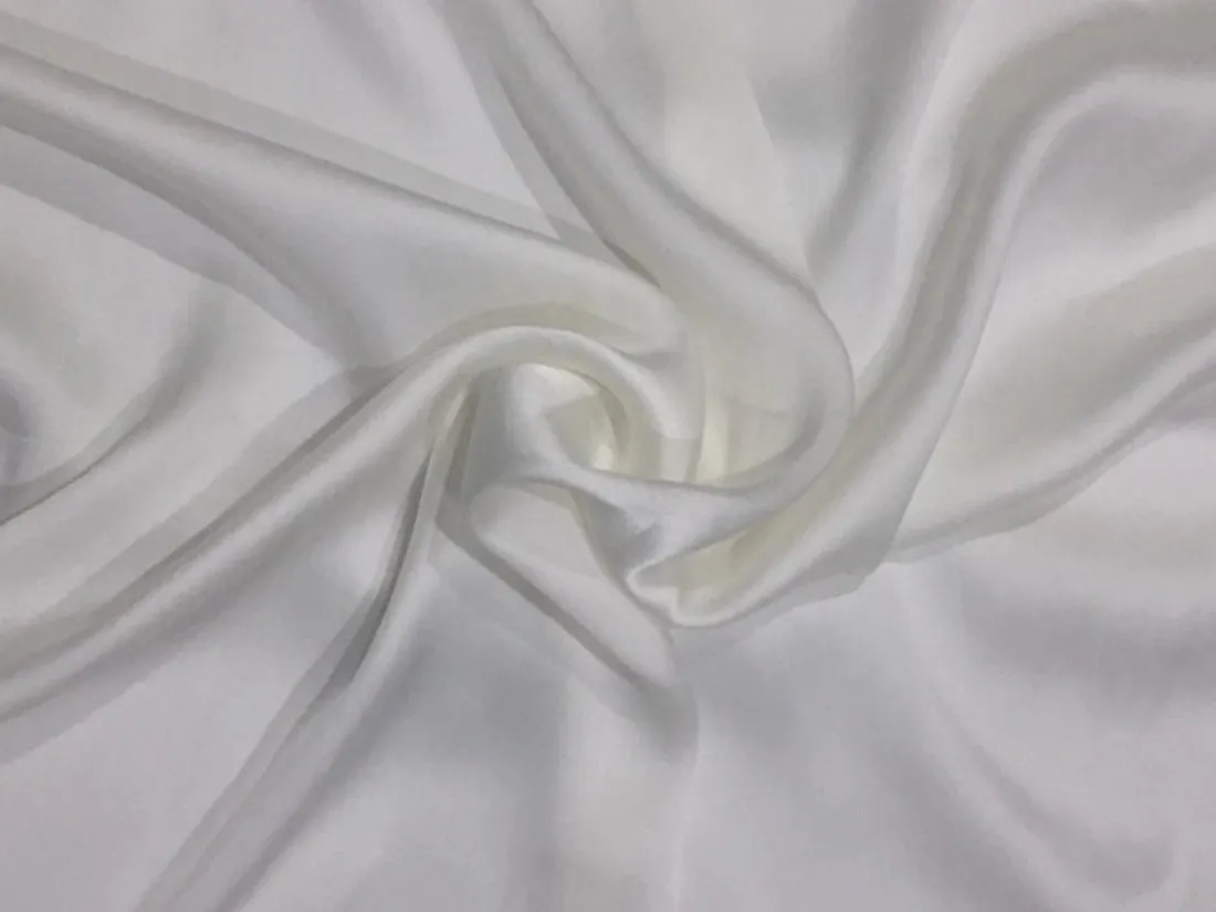 100% Sand wash Silk Satin fabric 44&quot;wide-WHITE