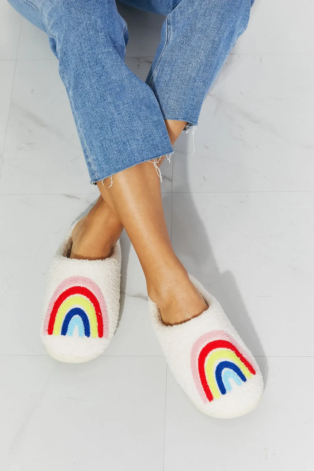 *APP EXCLUSIVE* Rainbow Plush Slippers