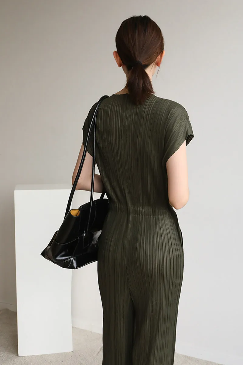 ARO LORA Breasted Full Pleated Jumpsuit