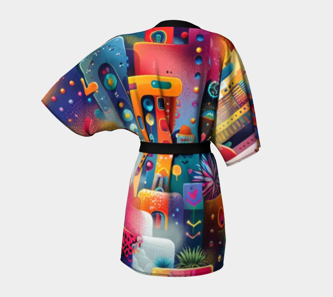 BLOCKS KIMONO ROBE | ACIDMATH AI