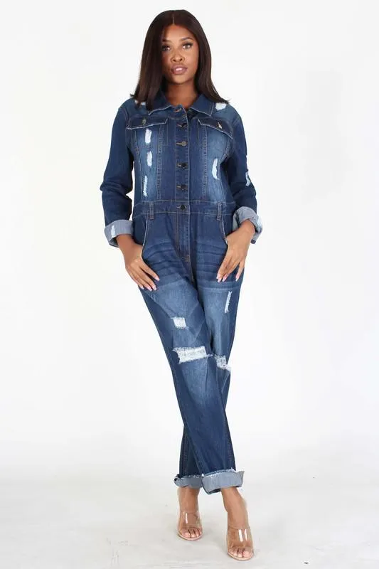 Chel's Denim Jumpsuit Blue