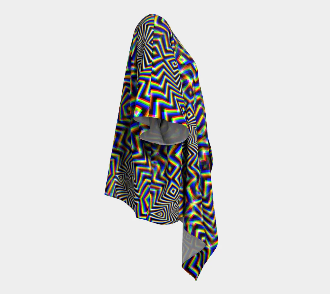 Chromadelic Draped Kimono