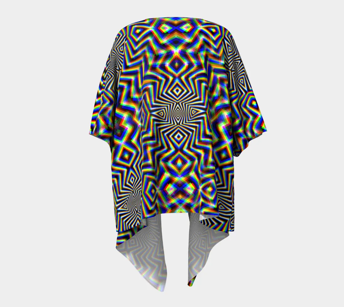 Chromadelic Draped Kimono