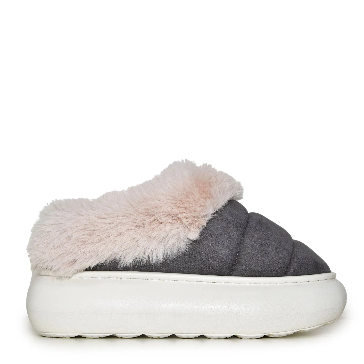 CLOUDIA-01 Faux Fur Fuzzy Ultra Chunky Winter Snow Slippers