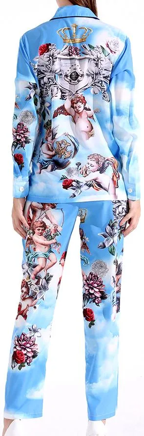 Cupid Print Pajama Set