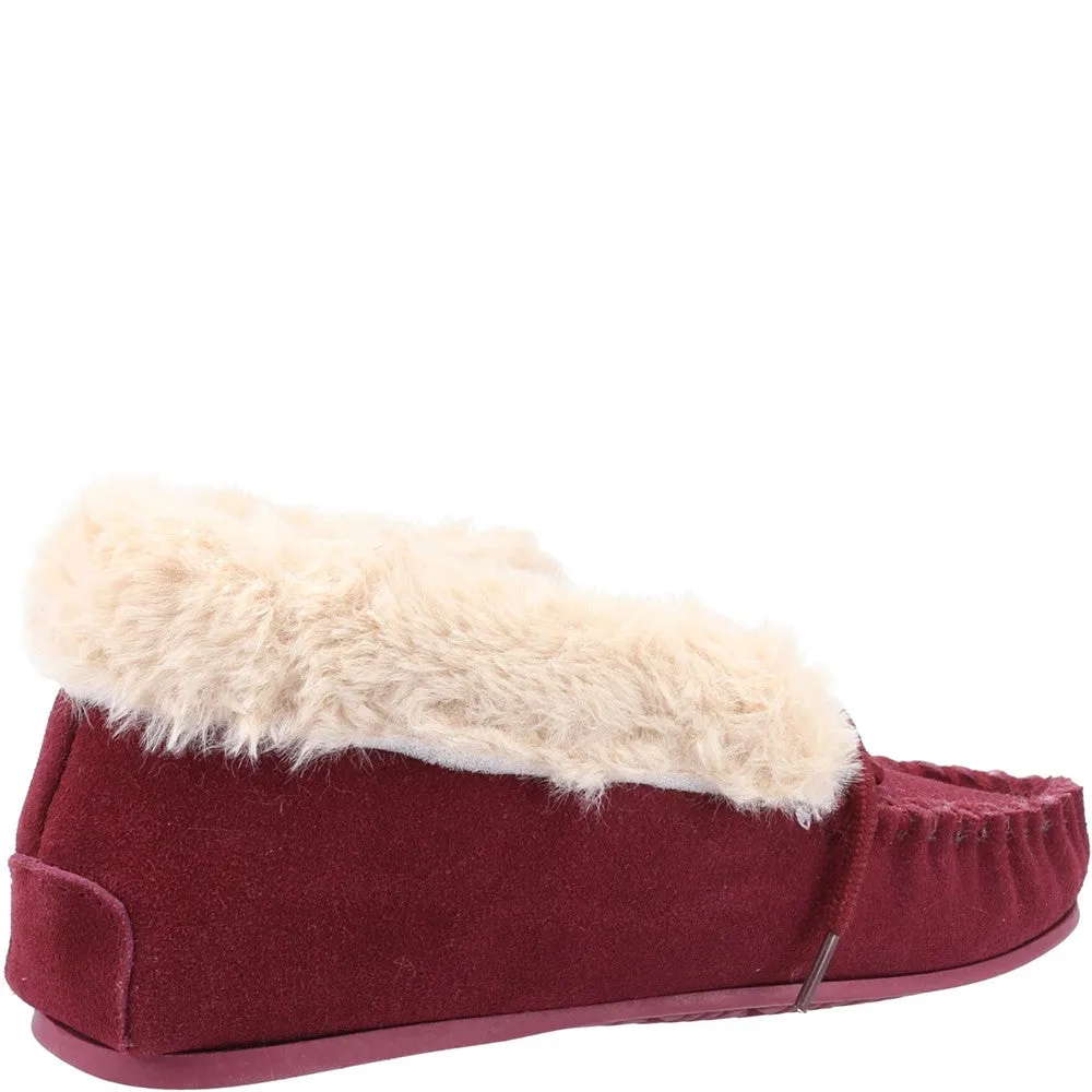 Dark Red Philippa Slippers