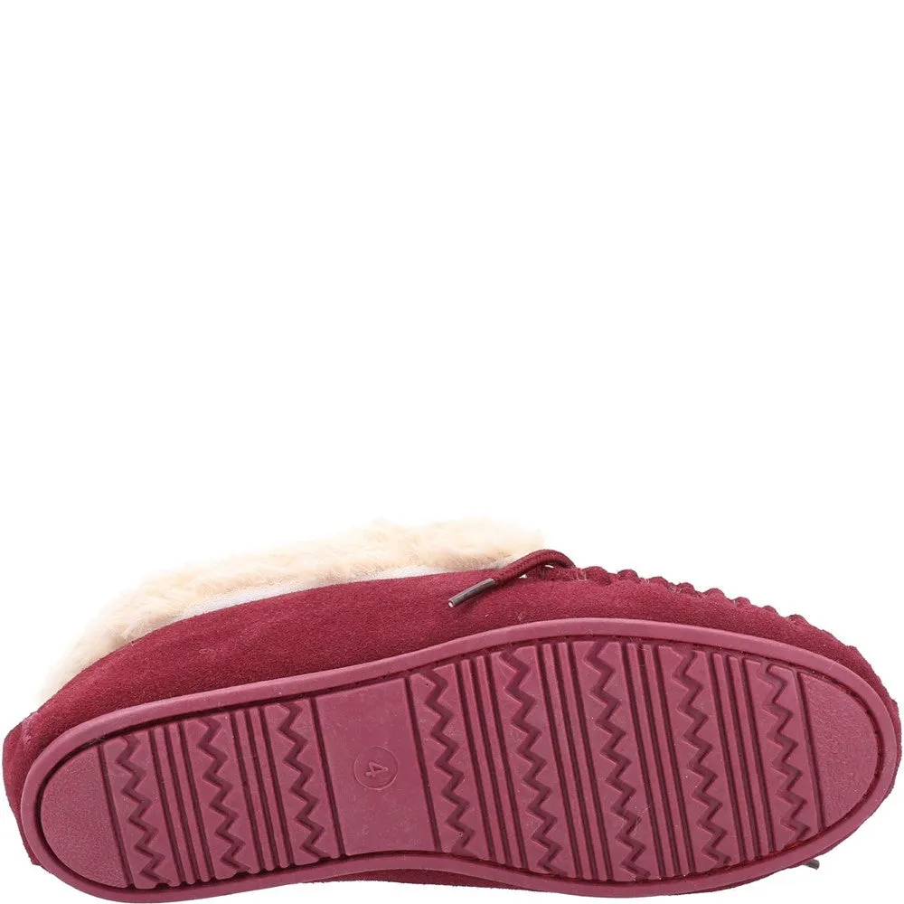 Dark Red Philippa Slippers