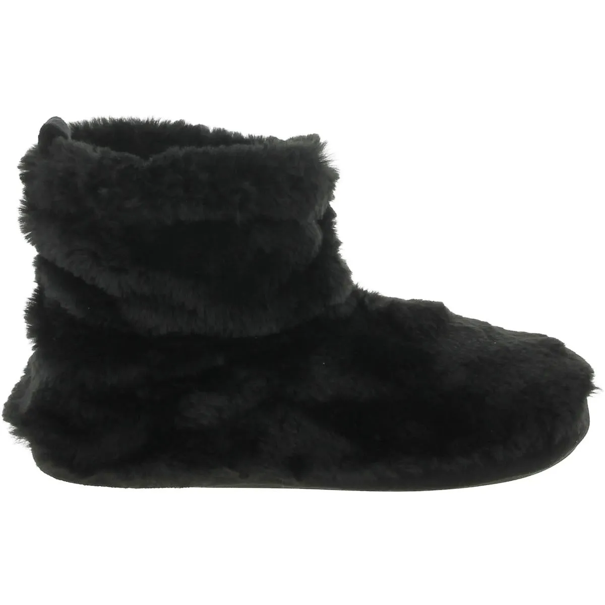 Dearfoams Womens Faux Fur Slip On Bootie Slippers