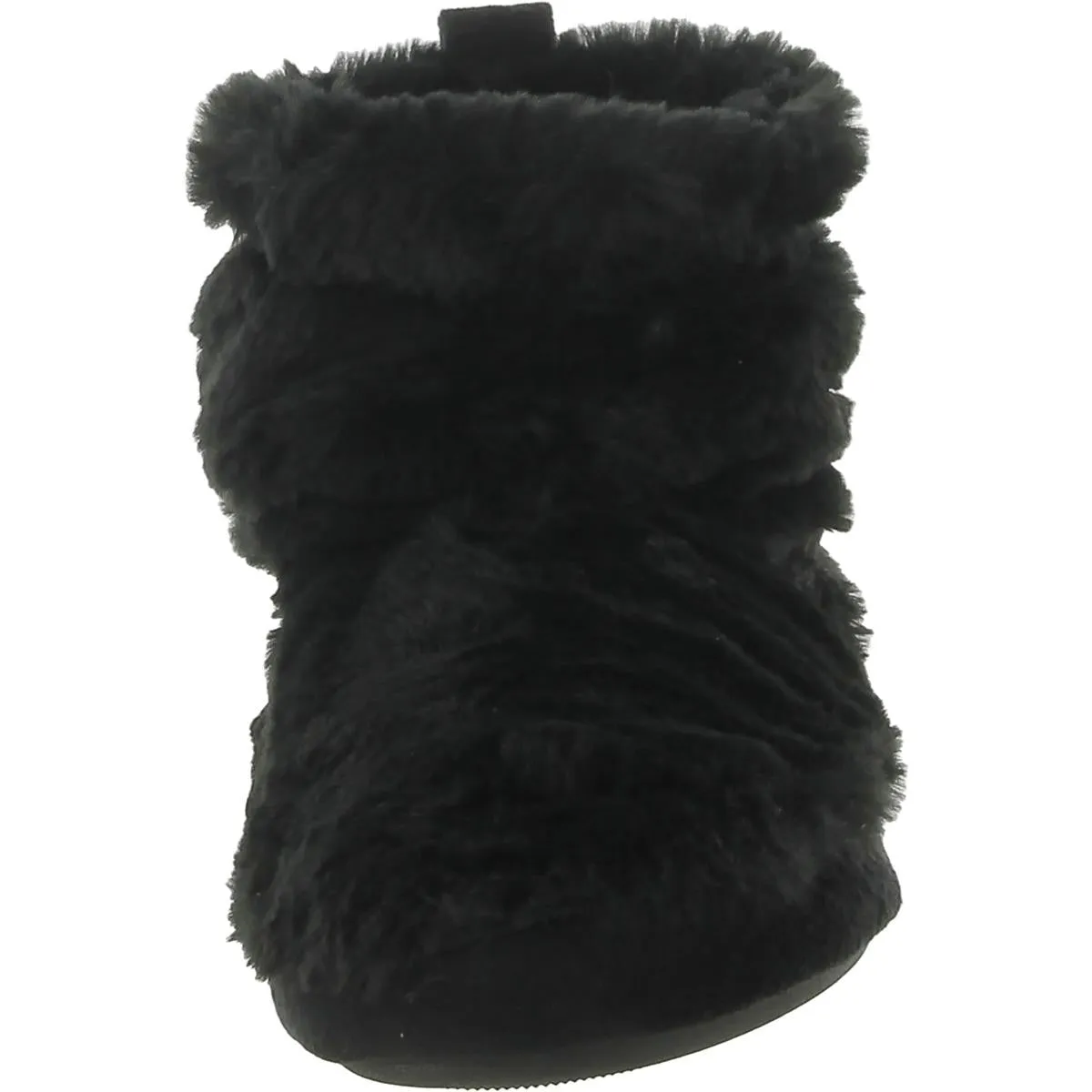 Dearfoams Womens Faux Fur Slip On Bootie Slippers