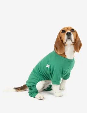 Dogs Solid Color Green Pajamas