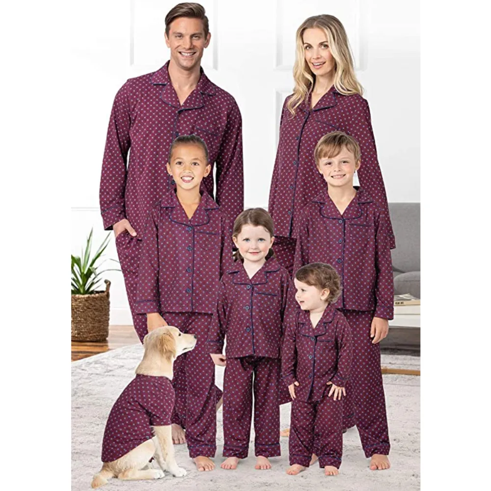 Dotted Pattern Pajamas Family Sets