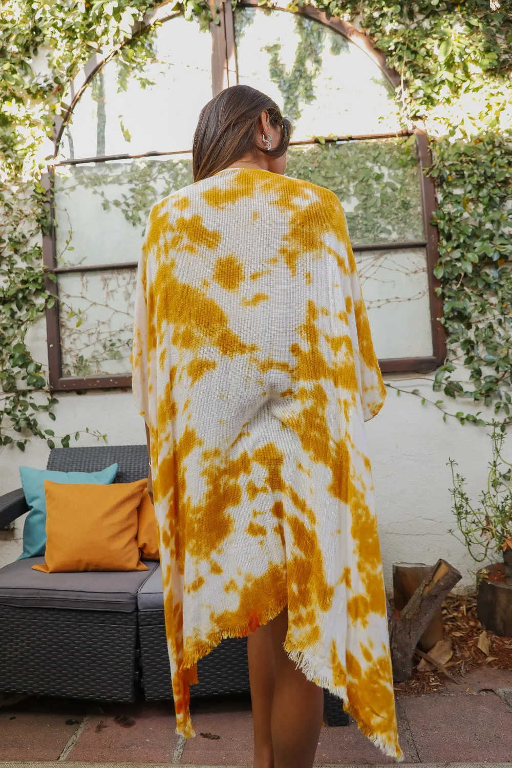 Festive Tie-Dye Kimono