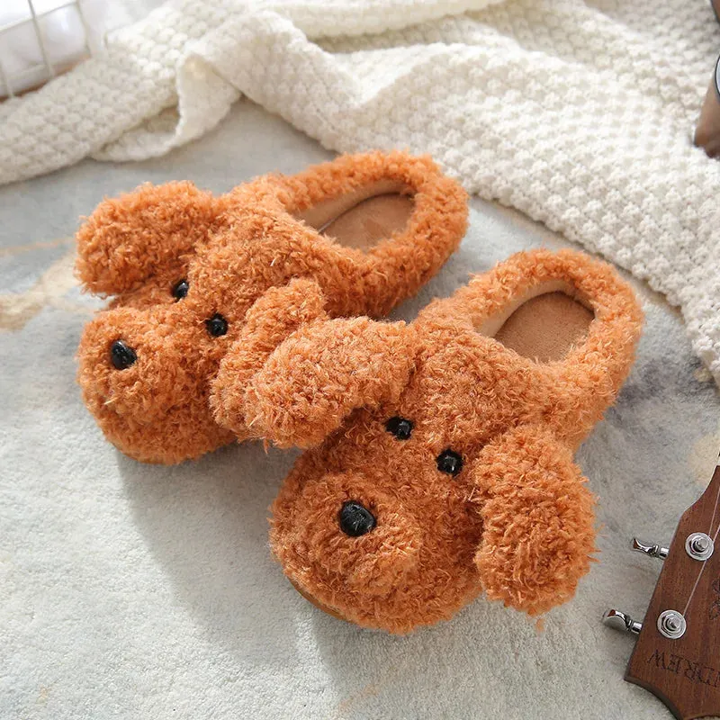 Funki Buys | Shoes | Women's Fluffy Warm Cartoon Dog Slippers