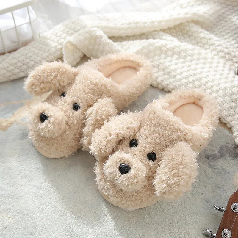 Funki Buys | Shoes | Women's Fluffy Warm Cartoon Dog Slippers