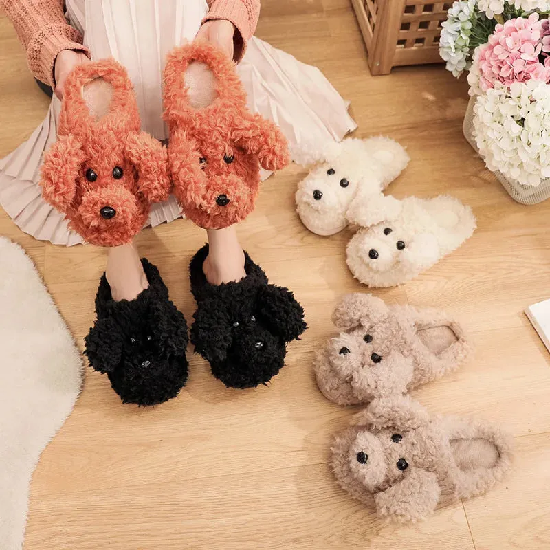 Funki Buys | Shoes | Women's Fluffy Warm Cartoon Dog Slippers