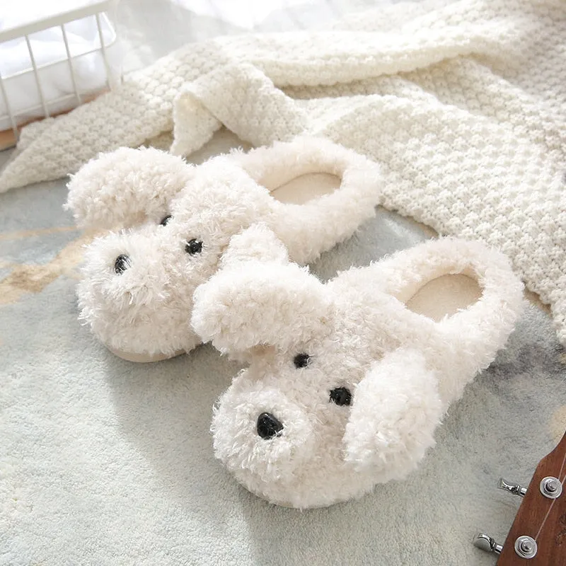 Funki Buys | Shoes | Women's Fluffy Warm Cartoon Dog Slippers