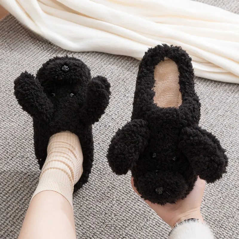 Funki Buys | Shoes | Women's Fluffy Warm Cartoon Dog Slippers