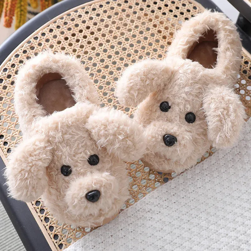 Funki Buys | Shoes | Women's Fluffy Warm Cartoon Dog Slippers