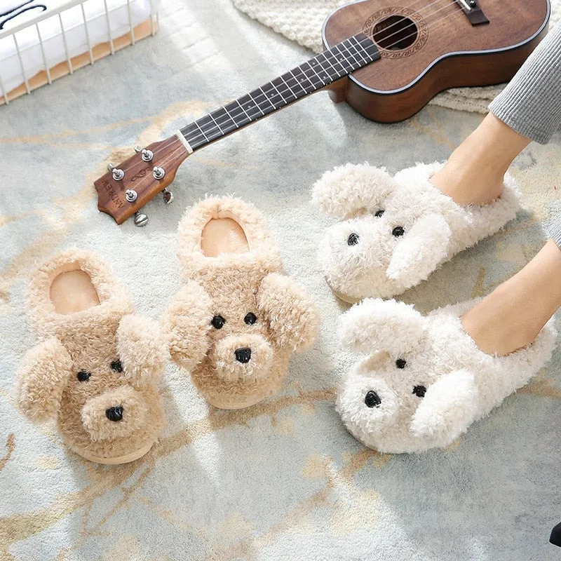 Funki Buys | Shoes | Women's Fluffy Warm Cartoon Dog Slippers