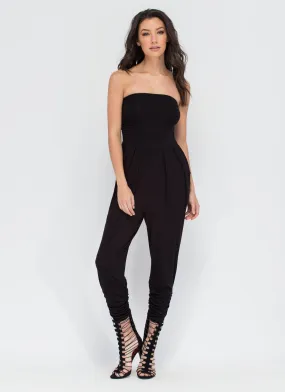 Go For It Ruched Harem Jumpsuit