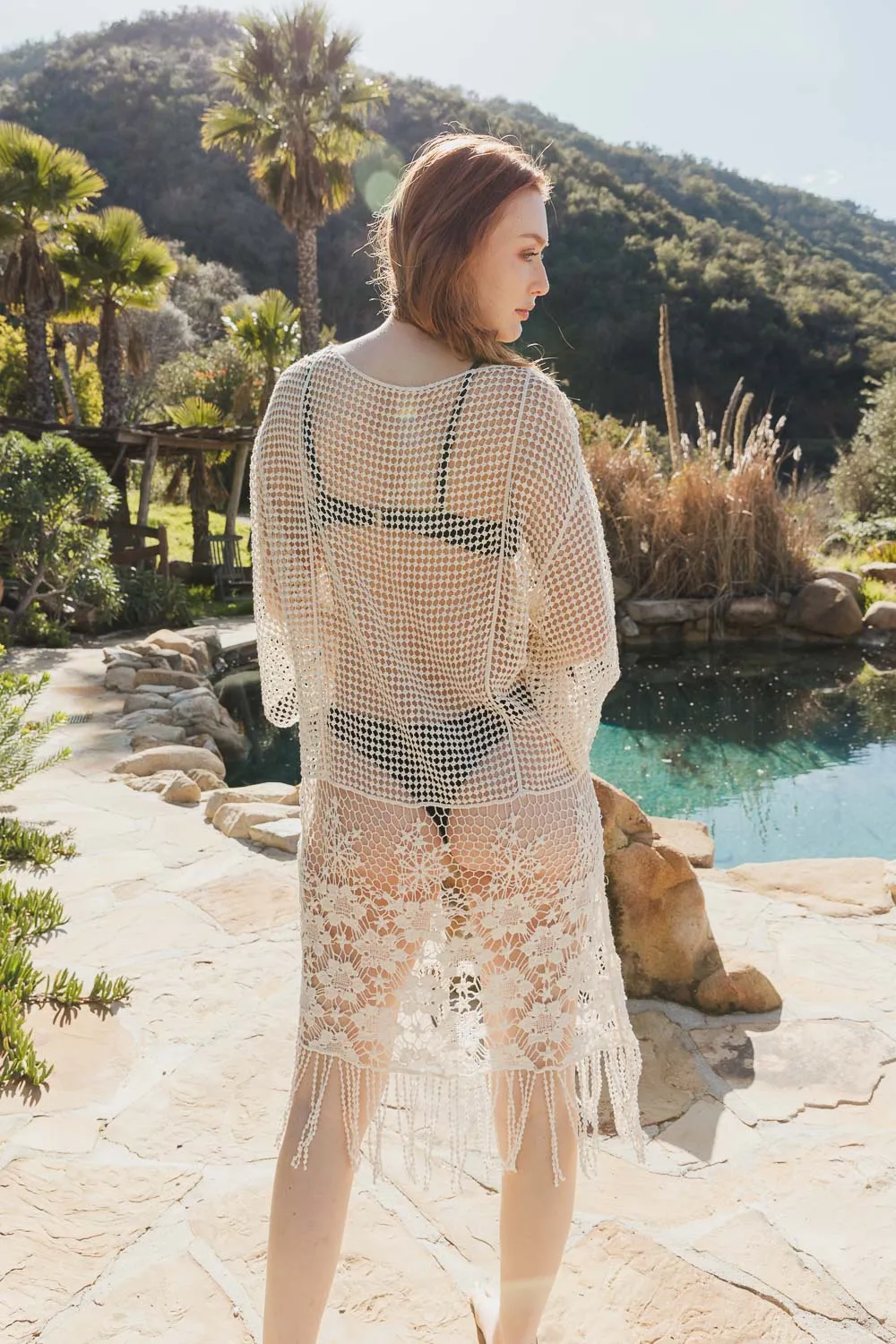 Happy Summer Crochet Tassel Kimono