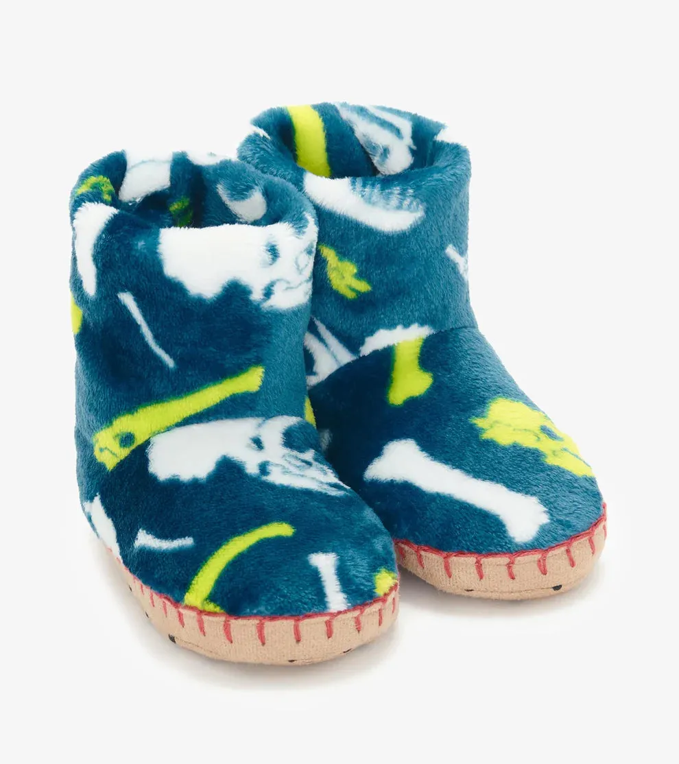 Hatley Dino Fosils Fleece Slippers