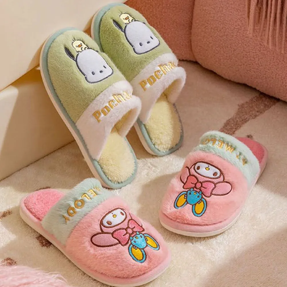 Hello Kitty Two Tone Fur Slippers