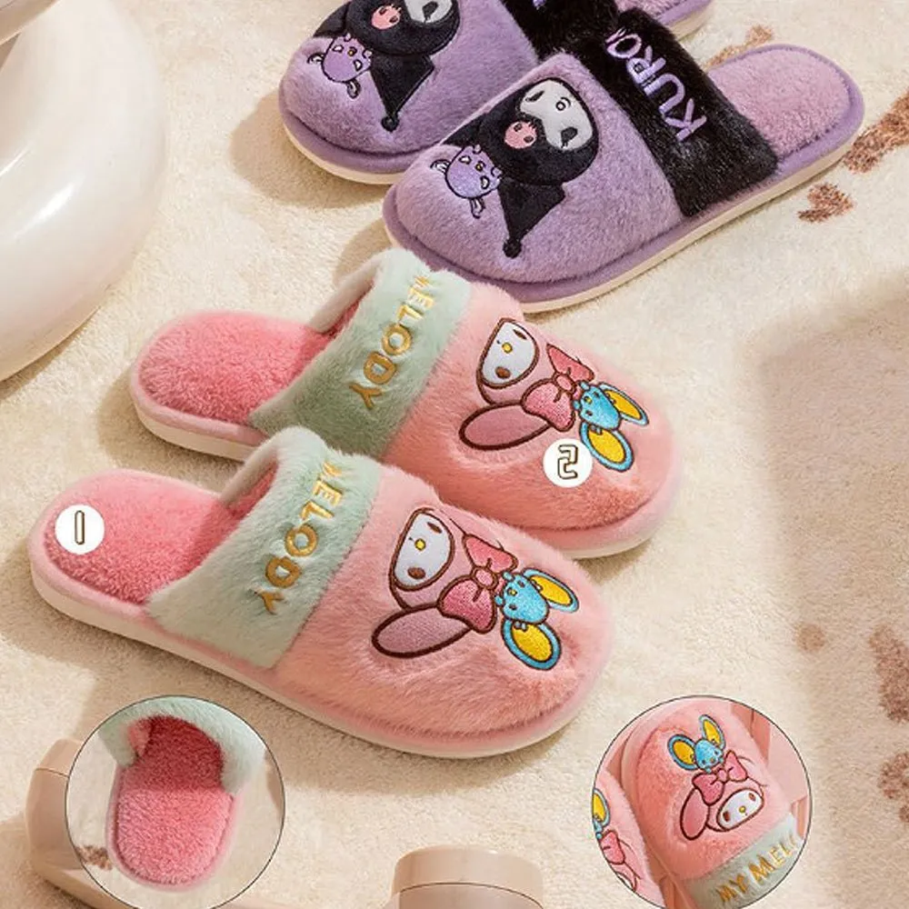 Hello Kitty Two Tone Fur Slippers