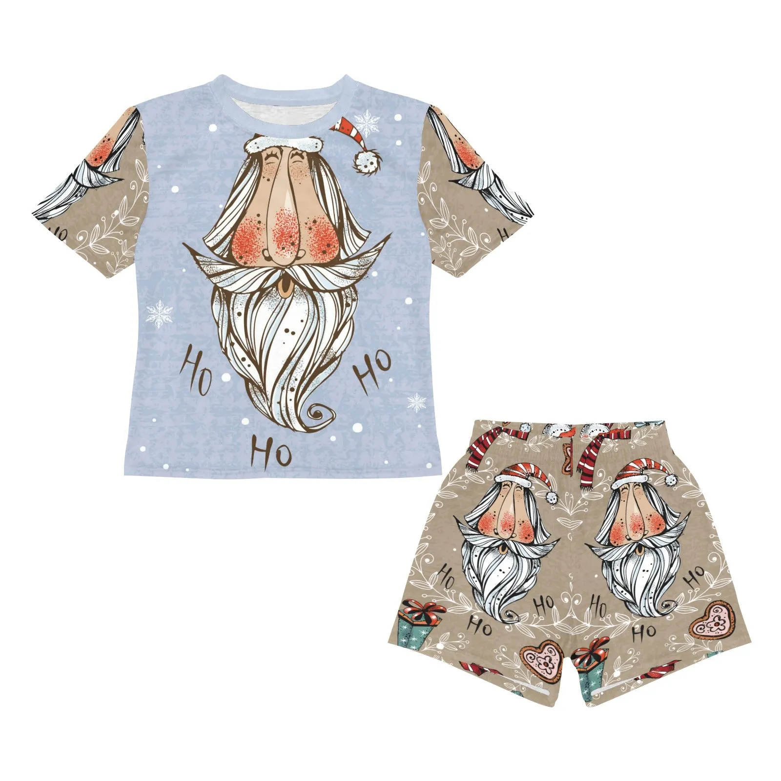 HoHoHo Santa Matching Shirt and Short Sets