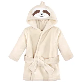 Hudson Baby Plush Animal Face Bathrobe, Sloth