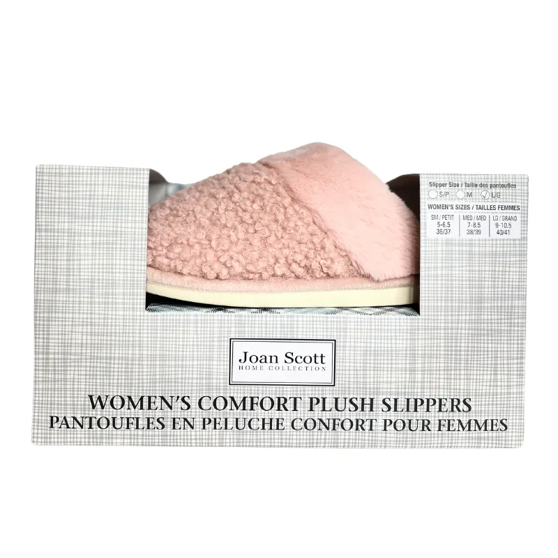 Joan Scott Memory Foam Slipper Pink