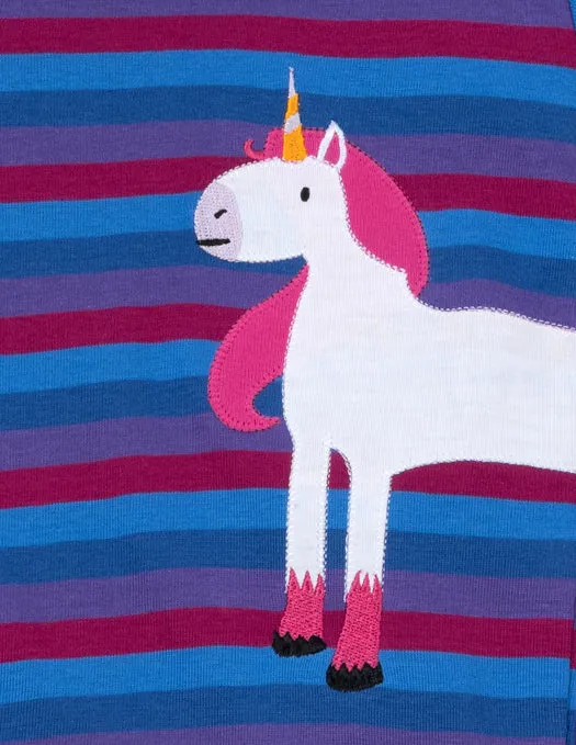 Kids Cotton Unicorn Stripes Pajamas