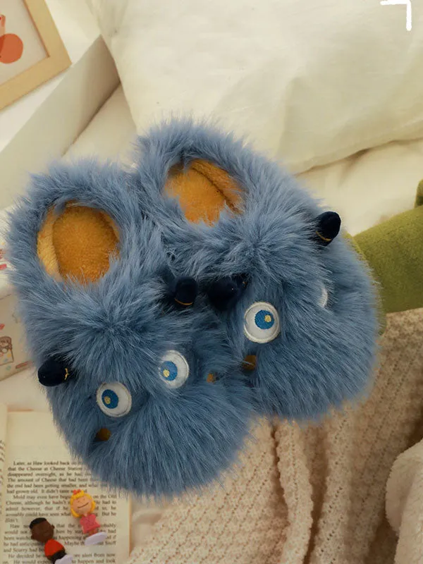 Little Monster Fuzzy Slippers