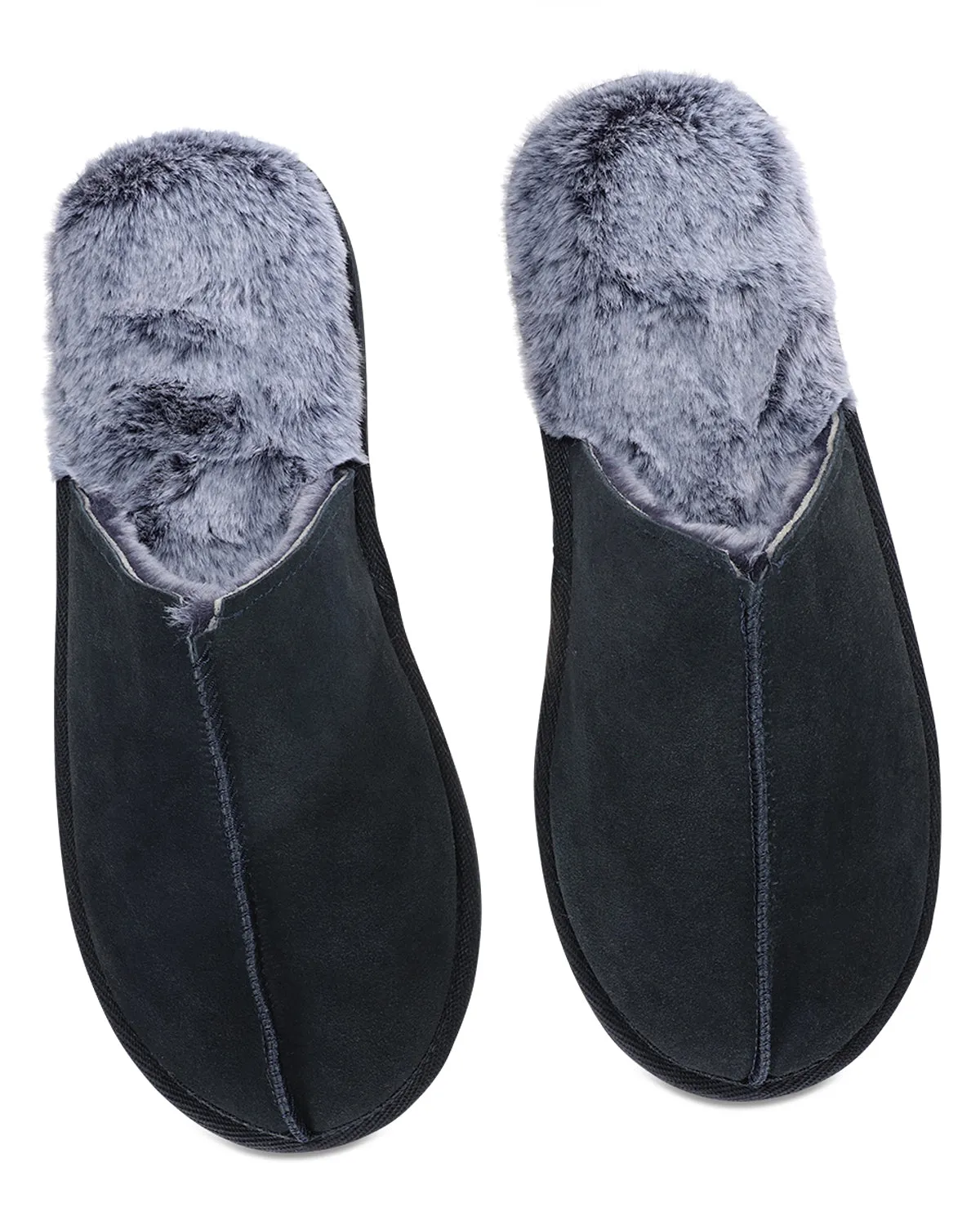 Men's Memory Foam True Suede Plush Slippers