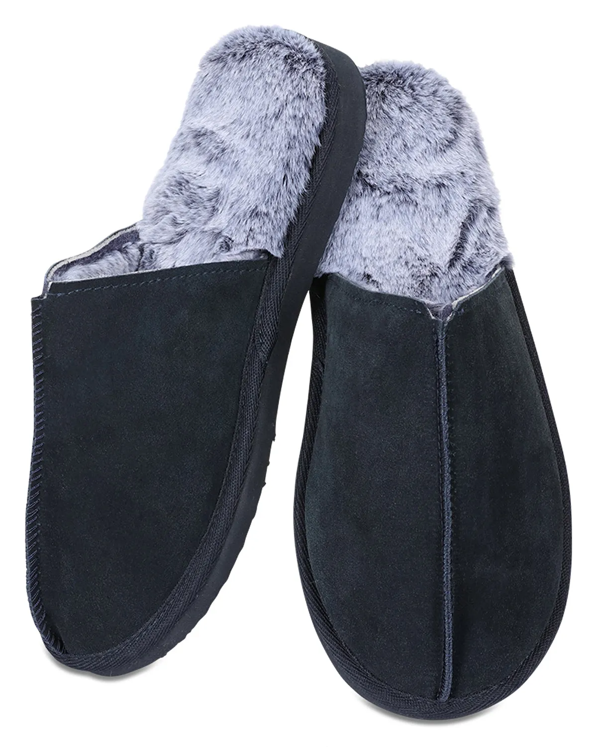 Men's Memory Foam True Suede Plush Slippers