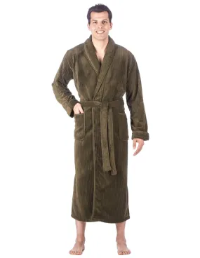 Men's Premium Coral Fleece Full Length Plush Spa/Bath Robe