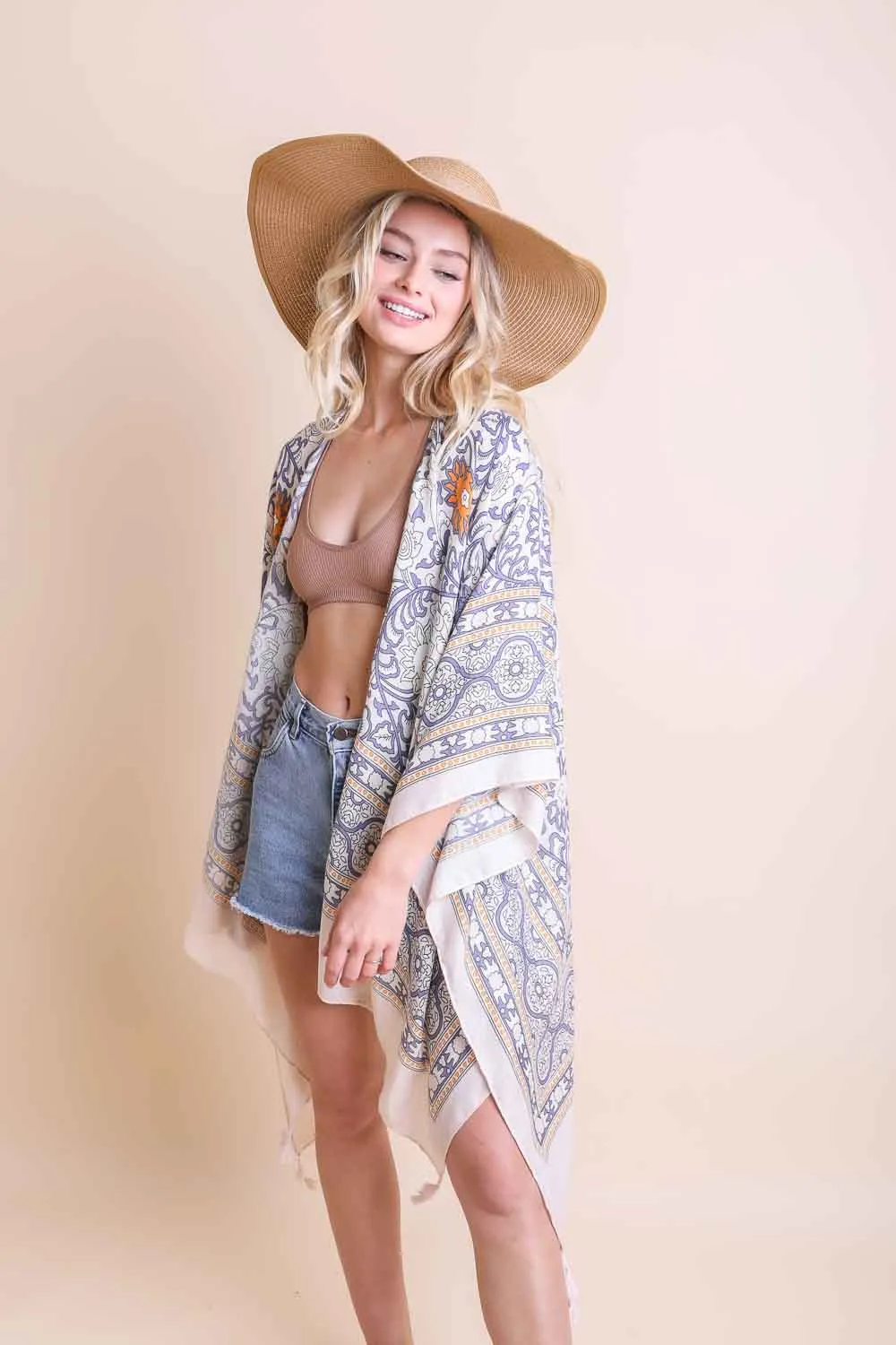 Moroccan Inspired Tapestry Kimono