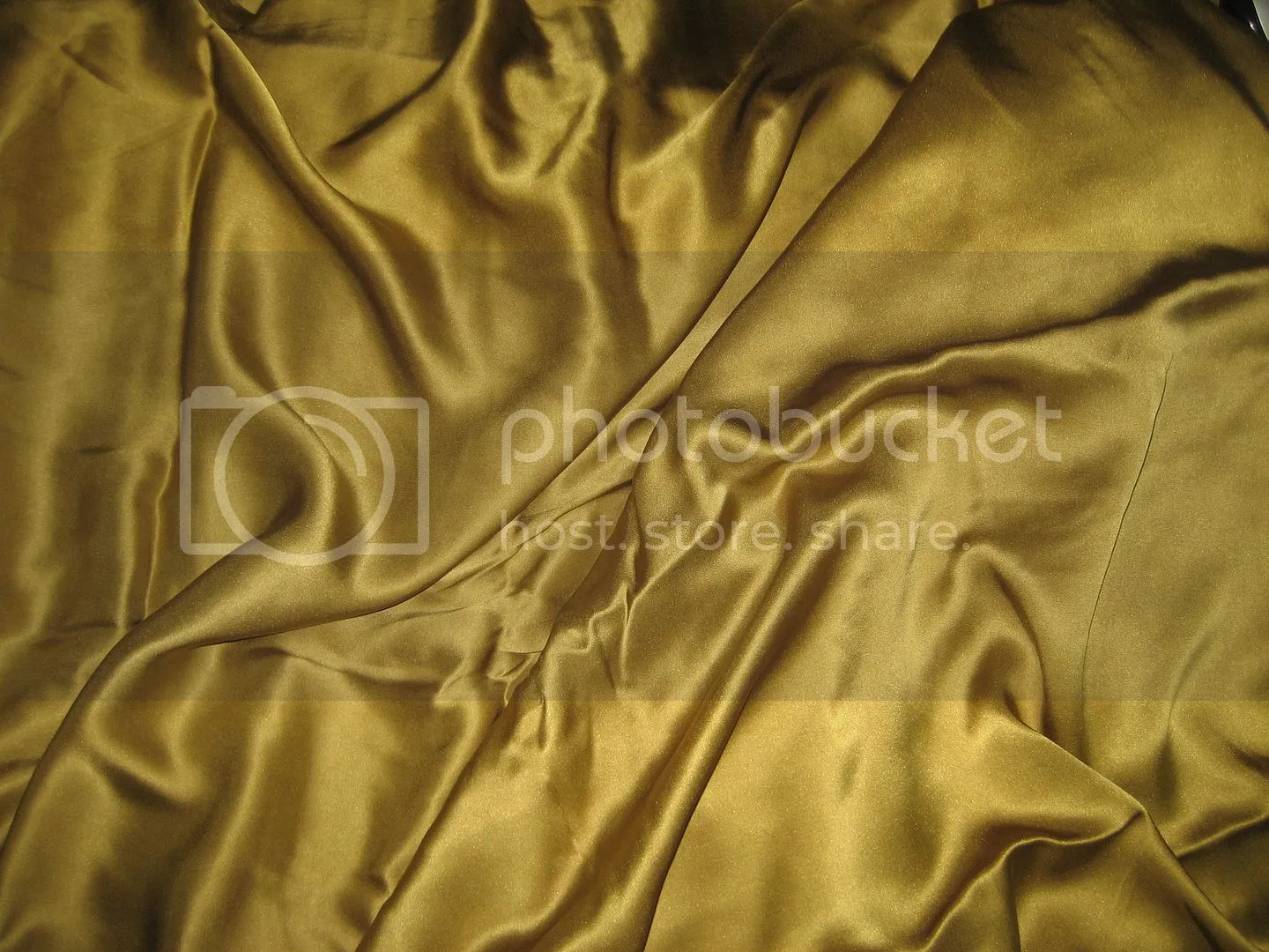 Mustard Olive colour silk satin fabric ~44&quot; width