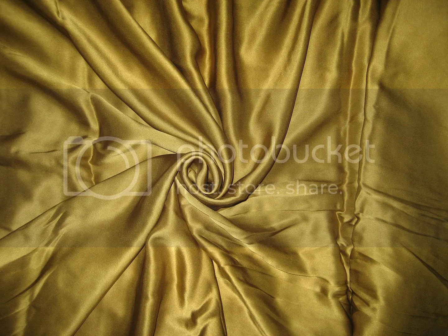 Mustard Olive colour silk satin fabric ~44&quot; width