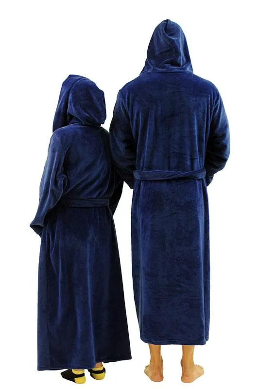 NDS Wear Plush Fleece Hooded Robe for Men or Women