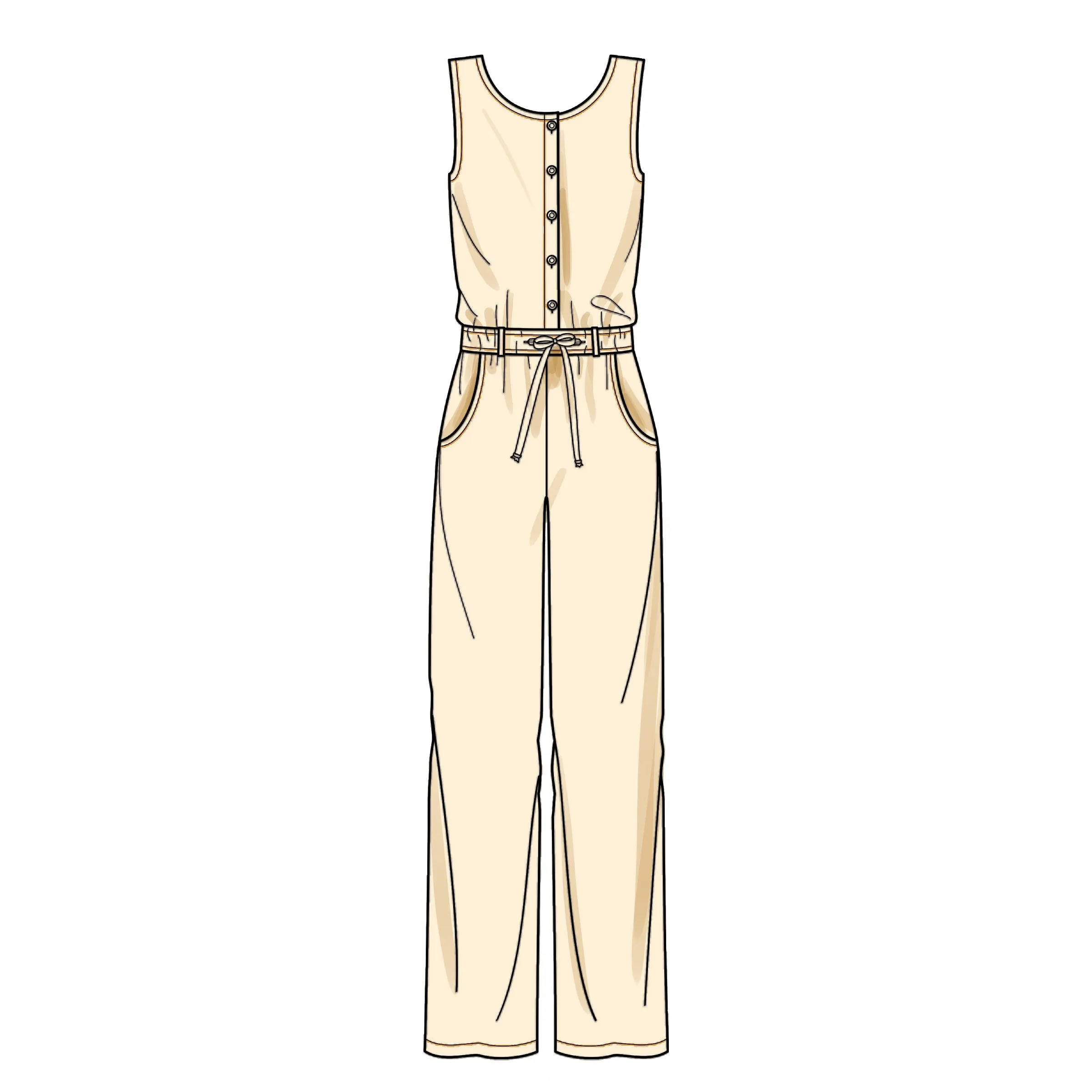 New Look Sewing Pattern 6661  Relaxed Fit Jumpsuit