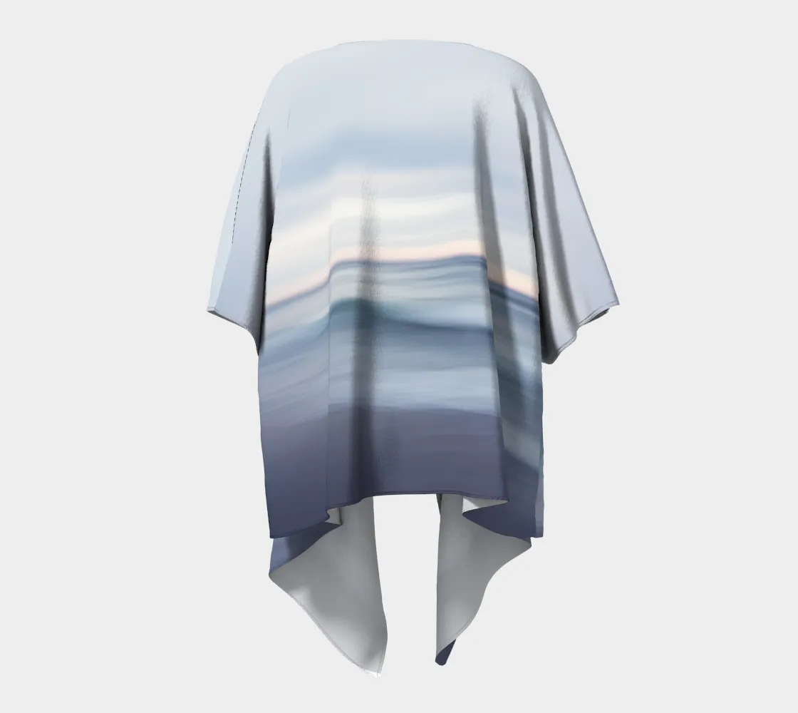 Ocean Mist Draped Kimono