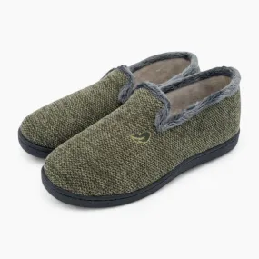 Plumflex Men's Closed-Back Slippers - Green